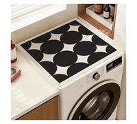 ZHOUXYFDC Washer Top Protector Mat Black White Household Wipeable Leather Tablecloth, Modern Minimalist Light Luxury Drum Washing Machine Dust Cover(50x60cm,Style1)