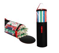ZHOUXYFDC Wrapping Paper Storage Gift Wrapping Paper Storage Bag With Handle Zipper 40 Inch Wrapping Paper Organizer Store Up To 24 Rolls For Gift Wrap(Black)
