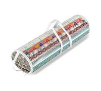 ZHOUXYFDC Wrapping Paper Storage Wrapping Paper Storage Bag Clear Waterproof Storage Bin Container Gift Wrap Organizer Stores Holiday Organizer(W-no wrapping paper)
