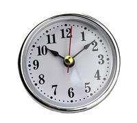 ZHOUYQX miniture Clock Insert Round Clocks movements 2-1/2 65mm Diameter Clock Head Numerals for Home Silver