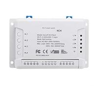 ZHOUYUFAN 4 Channel 10A 2200W 2.4Ghz Smart Home WIFI Wireless Switch APP Remote Control AC 90V-250V 50/60Hz Din Rail Mounting Home Automation Module