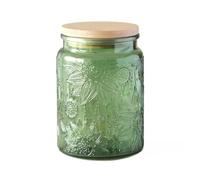 ZhouZGlass Vintage Glass Jar with Lids, 700ml Airtight Glass Storage Jar, Colored Mason Jars for Kitchen Decorative Jar for Coffee Tea Candy Cookies, Cute Jars(Green)