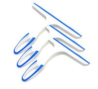 zhouzhouji Mini Glass Window Soap Cleaner Wiper Squeegee Home Car Blade Bathroom Mirror Shower (3PCS blue)