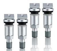 Zhowyeemeng 4 Pcs Clamp-in Valve Stem for TPMS Tyre, Pressure Monitoring Sensor Valve Stems Replacements, Anti-explosion Tire Valve Stem Tool for Cars (Silver)