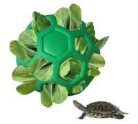 Zhowyeemeng Tortoise Treat Ball, Toy Hay Feeder, Grass-Feeding Ball, Fruit and Vegetable Feeder, Foraging Toy for Medium-Sized Animals Like Pet Tortoise/Rabbit (Green, Diameter 14cm/5.5in)