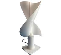 ZHOZHUT 10W DIY Wind Turbine Generator Model 12V Vertical Wind Turbine Spiral, Small Wind Turbine With LED Lights For Teaching Lectures, Interior Decoration, Outdoor Night Lighting,White,10W