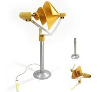 ZHOZHUT 10W Micro Spiral Wind Generator Model 12V Permanent Magnet Generator DIY yellow Wind Turbine Model Breeze Start Generator Light with LED Light For Research, Teaching, Decoration,Yellow