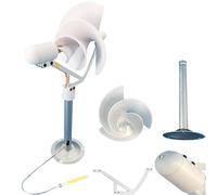 ZHOZHUT DIY Wind Turbine Model 10W Micro Spiral Wind Power Generator 12V Permanent Magnet Generator Model With LED Light, Pure Copper Coil Generator For Research, Teaching, Decoration,White