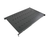 ZHPHMBM 1U Server Rack Shelf - Heavy Duty Alloy Steel Ventilated Tray, 28-34.4 Inch Adjustable Depth for Network/AV/Data Equipment Racks, IT Professionals