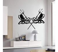 Zhplay 73x57cmOctopus Removable Decal Marine Trident Kraken Ocean Style Pvc Material Vinyl Wallpaper Art Wall Stickers Wateproof Mural Home Deco