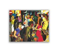 ZHPLIX Renato Guttuso Art Prints Famous Paintings Reproductions The Street giclee Canvas Prints Canvas Wall Art for Office Wall Decor 60x75cm Frameless