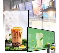 ZHPPED 18,5/21,5/23,6/27/32/43/49'' Commercial Advertising Screen Digital Kiosk Video Player for Restaurant, Bubble Tea Shop, Retail, Advertising Media Player, Digital Signage Display 18.5inch