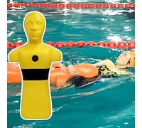 ZHPPED Pool/Beach & River Simulation Rescue Dummy, Water Rescue Dummy Drowning Prevention, Fire Training Drill Model with 3 Water Injection Holes Rapid Drainage Yellow