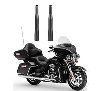 ZHPTAM Short Radio Antenna for Harley Davidson Street Glide, Electra Glide, Tour Glide, Road Glide, Trike, Touring Models (1999-2022), Motorcycle Antenna, Bike Antenna, Black, 4 1/3 inchs, Pack of 2