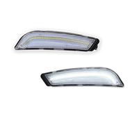 ZHQDRCY Turn Signal Light Lamp For Cadillac For CTS For CTSV 2003 2004 2005 2006 2007 LED Amber Front Bumper Turn Signal Light Side Marker Lamps(Clear Lens White)