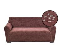 ZHQFLC Stretch Jacquard Sofa Cover Full Wrap Slipcover, Anti Scratch Cat Proof Elastic Couch Protector, Non Slip Washable All-Inclusive Lazy Sofa Cover (dark brown,4 Seater 235-300cm)