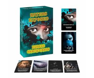 ZHQGYN Evil Eye Oracle Cards, Haters Exposed, Return to Sender, Oracle Cards for Insight and Discovery, Eyewitness Exposed, Deck of Wisdom and Revelation