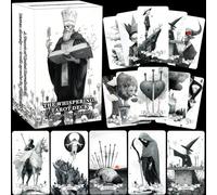 ZHQGYN The Whispering Tarot Deck, Black and White Gothic Art Cards, 78 Tarot Cards with Guidebook, Modern Witch Tarot for Beginners and Experienced Readers, Divination and Spiritual Divination Tool