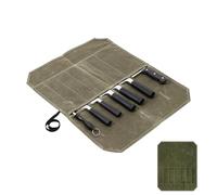 ZHQZZPH Waxed Canvas Chef Knife Roll Bag | Multi-Slot Protector Professional Organization for Kitchen Tools & Cutlery - Secure Blade Holder Travel Pouch & Multi-Purpose Storage Case