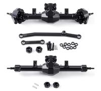 ZHRCFUN +4 mm Extended SCX24 Complete Axle Set for Axial SCX24 JLU C10 Gladiator Deadbolt Bronco Base Camp Power Wagon 1/24 RC Cars (Front and Rear)