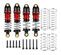 ZHRCFUN RC Shock Absorber 1/24 Aluminium Front and Rear Shock Absorber for 1/24 Losi Mini-B Buggy Upgrade Replacement Parts (Black/Red)