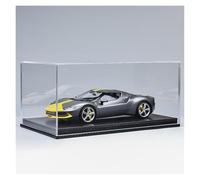 ZHRDWE 1:18 Ferrari 296 Alloy Super Sports Car Model Car Art Ornaments Collection Gift Model Vehicle(Grey-A)