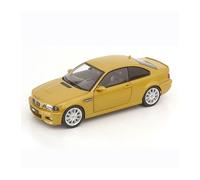 ZHRDWE 1:18 For Bmw M3 Csl E46 2003 M3 2000 Diecast Vehicle Model Car Toy Show Collection Model Vehicle(Yellow)