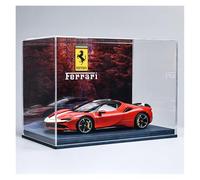 ZHRDWE 1:18 For Ferrar SF90 Diecast Cars Collection Vehicle Ornaments Enthusiasts Gift Model Vehicle(Red-D)