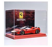 ZHRDWE 1:18 For Ferrar SF90 Diecast Cars Collection Vehicle Ornaments Enthusiasts Gift Model Vehicle(Red-F)