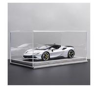 ZHRDWE 1:18 For Ferrari SF90 Large Alloy Supercar Toy Model Art Ornament Collection Model Vehicle(Gray-A)