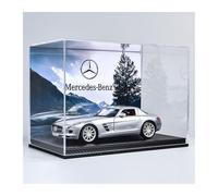ZHRDWE 1:18 For Mercedes-Benz SLS AMG Diecast Metal Alloy Model Car Home Desktop Room Arrangement Gift Model Vehicle(Grey-C)