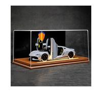 ZHRDWE 1:24 For Koenigsegg Light Leather Background Display Box Alloy Sports Car Model Toy Desktop Ornaments Model Vehicle(Gray)