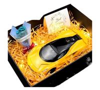 ZHRDWE 1:24 For Lotus EVIJA Light Greeting Card Gift Box Alloy Collectible Sports Car Toy Diecast Model Model Vehicle(Yellow)
