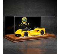 ZHRDWE 1:24 For Lotus EVIJA Light Leather Background Display Box Racing Super Car Vehicles Model Collection Display Model Vehicle(Yellow)