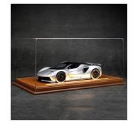 ZHRDWE 1:24 For Lotus EVIJA Lighted Leather Transparent Display Box Race Car Toy Model Scene Decoration Model Vehicle(Gray)