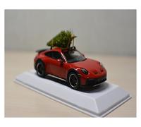 ZHRDWE 1:43 For Porsche 911 (992) Dakar 2022 Christmas Edition Red Collectible Miniature Car Toys Commemorative Art Pieces Model Vehicle