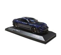 ZHRDWE 1:43 For Porsche Taycan Turbo S Blue Adult Collectible Model Toy Sports Car Desktop Ornaments Gifts Model Vehicle