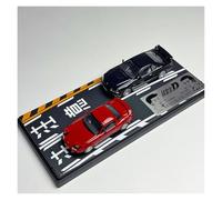 ZHRDWE 1:64 For Initial D Mazda MX-5 Skyline ER34 Dual Car Set Diecast Model Static Ornament Vehicle Model Vehicle