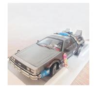 ZHRDWE Diecast Car 1/18 For Part 3 Time Machine DeLorean DMC-12 Diecast Alloy Vehicle Metal Toy Classic Collection Gift