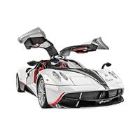 ZHRDWE Diecast Car 1:18 Pagani Huayra Dinastia Simulation Alloy Racing Model Toy Large Size White And Blue Miniature Car(White)