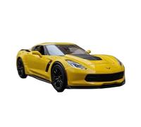 ZHRDWE Diecast Car 1:24 For Chevrolet Corvette Z06 2017 Lloy Sports Diecast Racing Car Model Toy Vehicles Vehicle(Yellow)