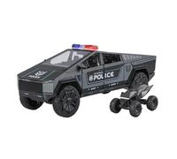 ZHRDWE Diecast Car 1:24 For Police Off Road Truck Alloy Die Cast Metal Model Toy Car Authentic Detail Endless Playful Adventures(Black)