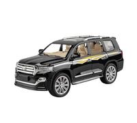 ZHRDWE Diecast Car 1:24 For Toyota LAND CRUISER SUV Alloy Diecasts Car Metal Off Road Model Vehicles Sound And Light Authentic Detail(Black)