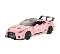 ZHRDWE Diecast Car 1:32 For Skyline Ares Nissan GTR Alloy Sports Model Simulation Sound And Light Jewelry Series Boys Gift Toys Vehicle(Pink)