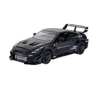ZHRDWE Diecast Car 1:32 For Skyline Ares Nissan GTR Alloy Sports Model Simulation Sound And Light Jewelry Series Boys Gift Toys Vehicle(Black)
