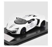 ZHRDWE Diecast Car 1/64 For Lykan Sports Car Alloy Model Die-Cast Vehicle Toys Art Decoration Hobby Gifts(White 1)