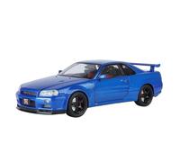ZHRDWE Diecast Car Large Size 1:18 For Skyline Ares GTR GT-R R34 Alloy Sports CarDiecast Toy Cars Racing Vehicle(Blue)