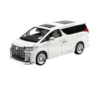 ZHRDWE Diecast Car Large Size 1/18 For Toyota Alphard MPV Diecast Metal Toy Vehicles Car Model Sound And Light Gift Black White Vehicle(White)