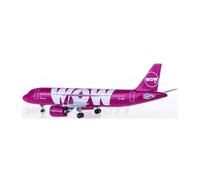 ZHRDWE Miniature 1:400 For WOW Air A320DiecastScale Plane Model Finished Static Metal Ornaments Hobby Toys Airplane Toy