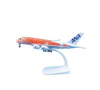 ZHRDWE Miniature 18CM For ANA A-380 Orange Turtle Simulation With Wheel Landing Gear Detachable Die-cast Metal Airplane Model Airplane Toy